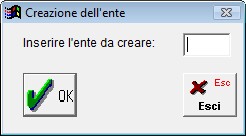Creazione nuovo ente